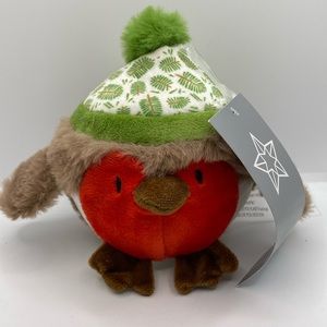 Holiday Plush Bird Stuffed Animal Red Brown Loblaws Christmas Green Hat Xmas